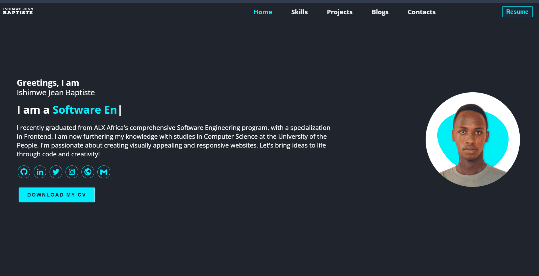 Screenshot of PORTFOLIO 2024